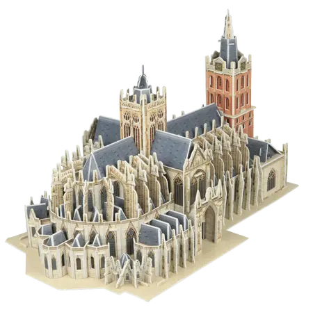 3D Gebouw - Sint-Janskathedraal Den Bosch (184 stukjes) - afbeelding 3