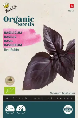 Basilicum red rubin (bio) - afbeelding 1