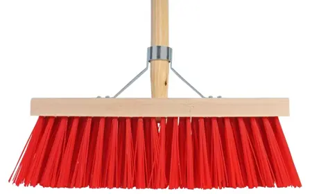 Bezem rood Steel Breedte 35cm Hoogst 140cm - afbeelding 2