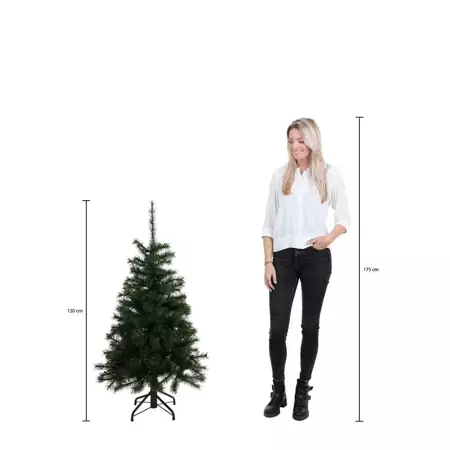 Black Box kunstkerstboom met led Brampton | h120 x d86 | groen met led