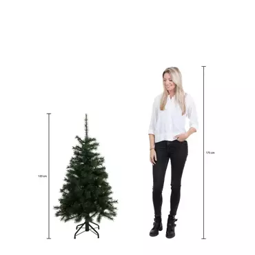 Black Box kunstkerstboom met led Brampton | h120 x d86 | groen met led