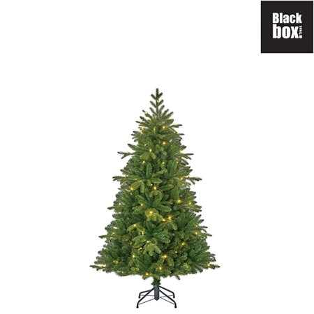 Black Box kunstkerstboom met led Brampton | h155 x d102 | groen met led