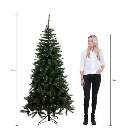 Black Box kunstkerstboom met led brampton | h215 x d125 | groen met led