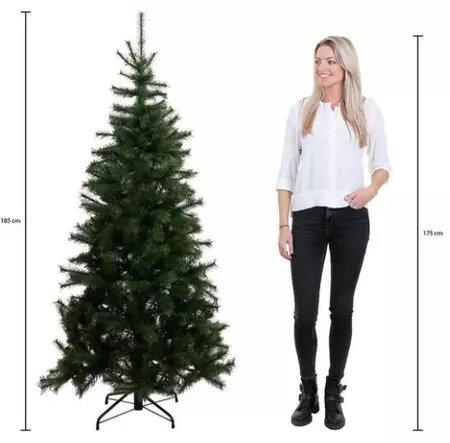 Toronto kunstkerstboom led groen - h185 x d114cm