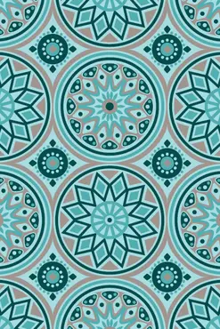 BlommiesLifestyle Buitenkleed C 180x120cm Turquoise-Bruin