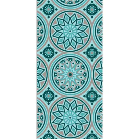 BlommiesLifestyle Buitenkleed M 180x60cm turquoise-Bruin