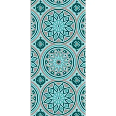 BlommiesLifestyle Buitenkleed M 180x60cm turquoise-Bruin