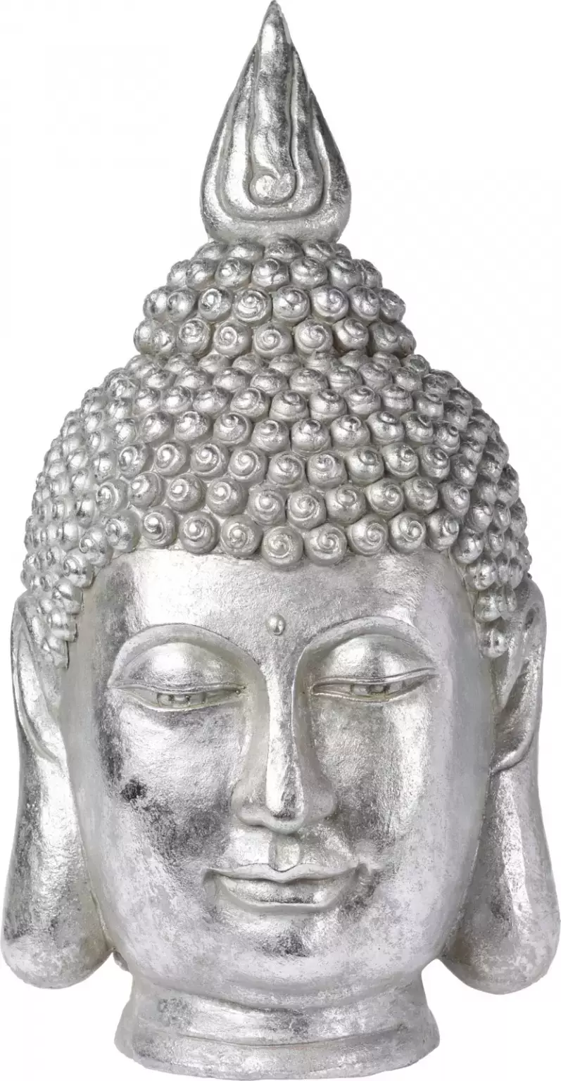 Boeddha zilver 53cm - Tuincentrum
