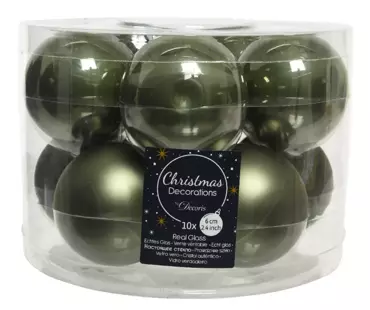 mosgroene kerstballen