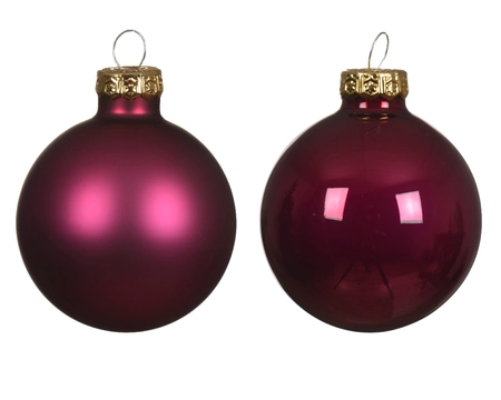 Decoris kerstballen Glas 12st Granaatappel 5cm - afbeelding 2