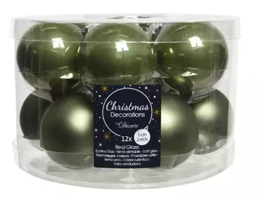 mosgroene kerstballen