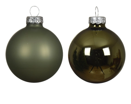 Decoris kerstballen Glas 12st Rosemarijn 5cm - afbeelding 2