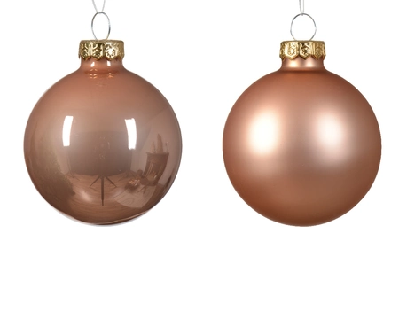 Decoris kerstballen glas 20st roze 6cm