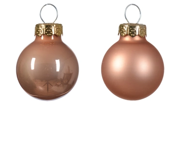 Decoris kerstballen glas 24st roze 2,5cm - afbeelding 2