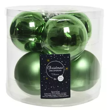 groene kerstballen decoris