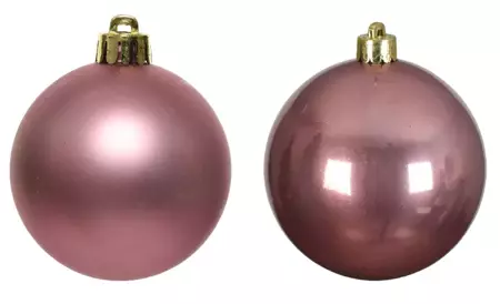 Kerstbal glas verloursroze 18st