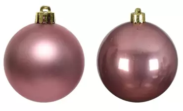 Kerstbal glas verloursroze 18st