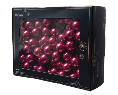 Decoris kerstballen op draad Glas 144st granaatappel  2,5cm