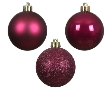 Decoris kerstballen set plastic 10st Granaatappel 6cm - afbeelding 2