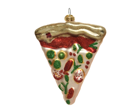 glazen pizza kerstbal