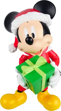 Disney kerstfiguur Mickey Mouse met cadeau