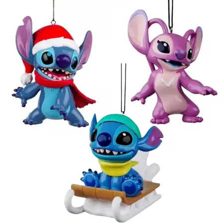 Disney Stitch Kerstballenset 3 stuks