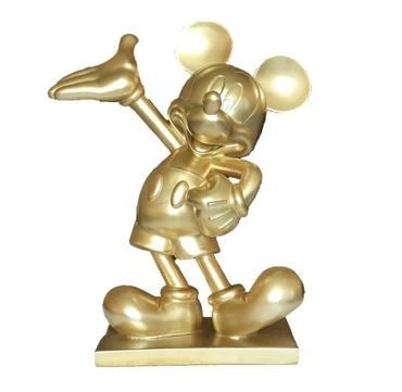 Disney Tuinbeeld 3d Mickey goud 45cm