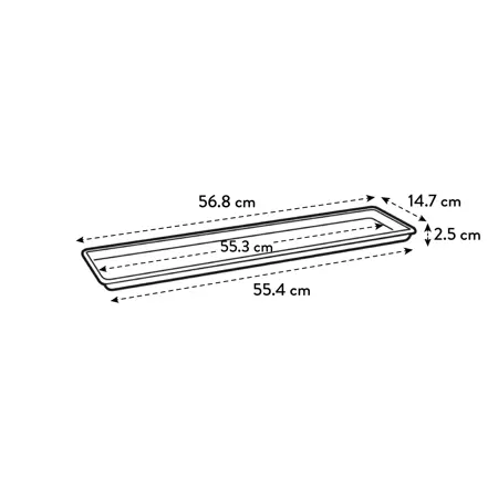 Elho Balkon Schotel Green Basics 60cm Zwart - afbeelding 2