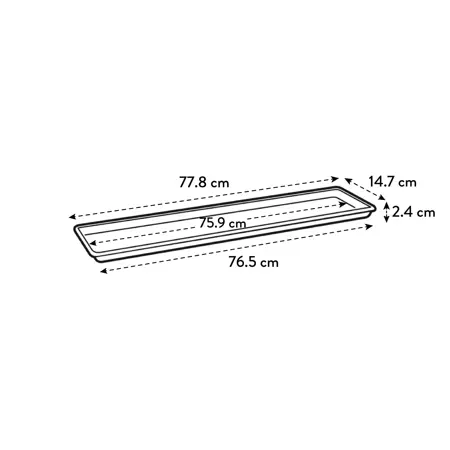 Elho balkon Schotel Green Basics 80cm Zwart - afbeelding 2