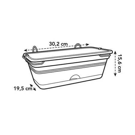 Elho Balkonbak basic minialin1 30cm zwart - afbeelding 3