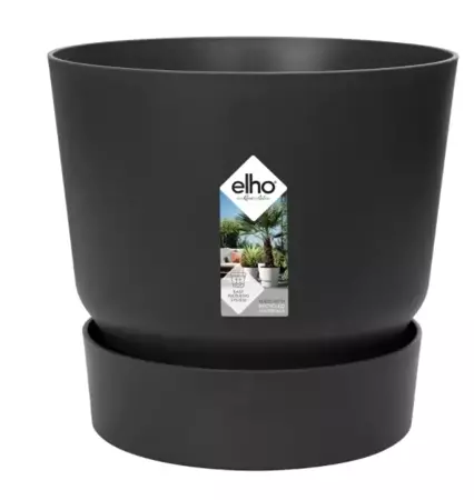 Elho pot greenville rond Ø20cm living black - afbeelding 1