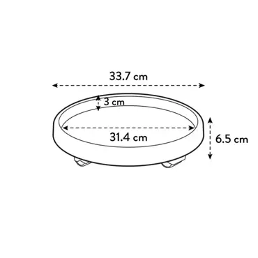 Elho Schotel univers planttaxi 35cm antraciet - afbeelding 2