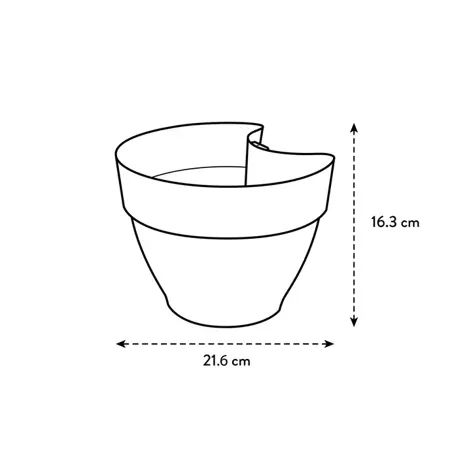 Elho Vibia campana Regenpijpbakje 22cm Antraciet - afbeelding 4