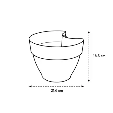 Elho Vibia campana Regenpijpbakje 22cm Antraciet - afbeelding 4