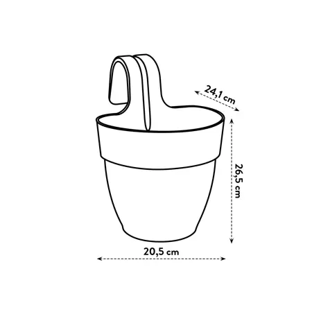 Elho Vibia Campana Small Hangpot geel - afbeelding 3