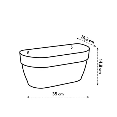 Elho Wandpot vibia campana geel - afbeelding 3