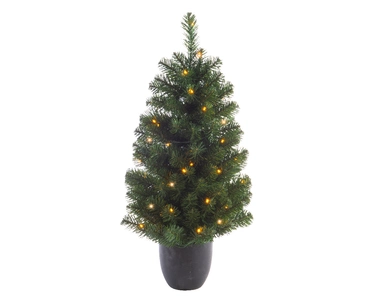 Everlands Kunstkerstboom in pot LED 120cm groen - afbeelding 1