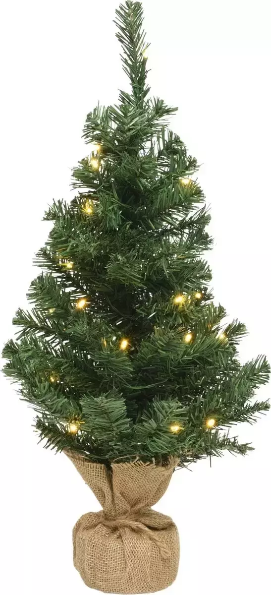 Everlands mini kerstboom, 90cm, LED lampjes - Top Tuincentrum
