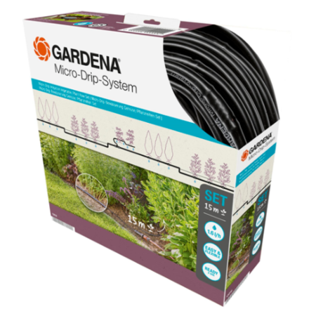 Gardena Micro-Drip-Bewatering gewassen/plantenrijen start set (15 m) - afbeelding 1