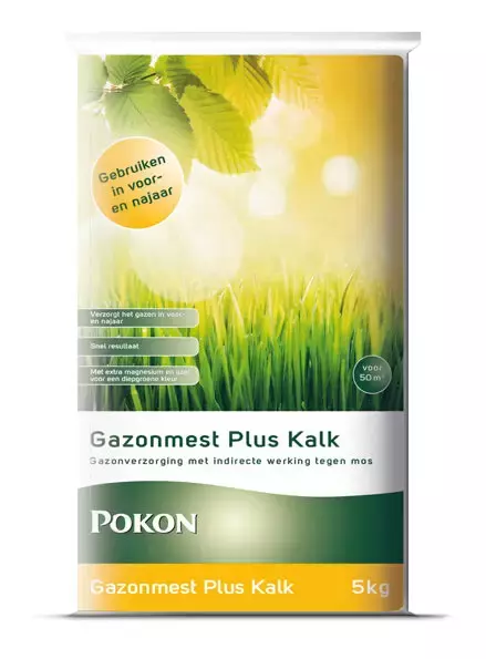 Pokon Gazonmest Plus met Kalk - 5 kg