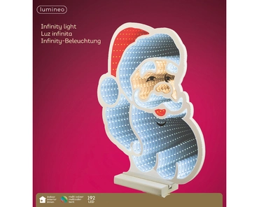 kaemingk Infinity light LED 28x30x30cm kerstman wit - afbeelding 2