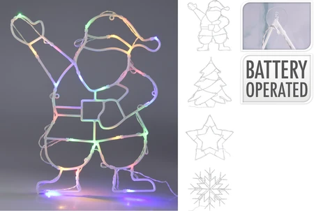 KERSTFIGUUR 24LED MULTI COLOR