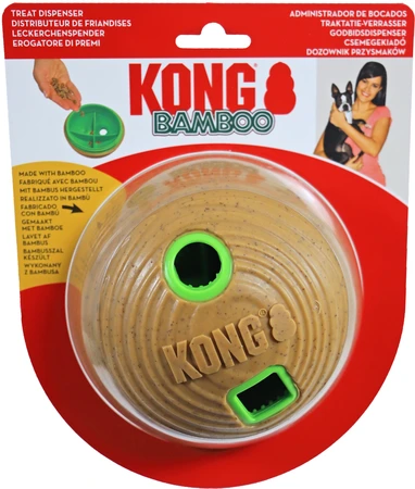 Kong hond Bamboo feeder ball medium 12cm - afbeelding 1