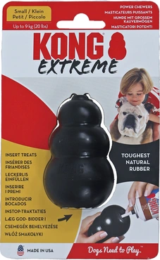 Kong hond Extreme rubber small zwart