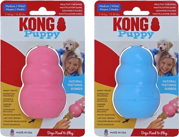 Kong hond Puppy medium Roze/blauw