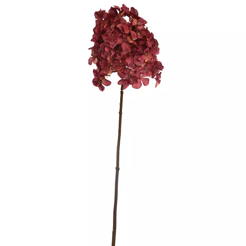Kunstbloem Hydrangea 78cm - Rood
