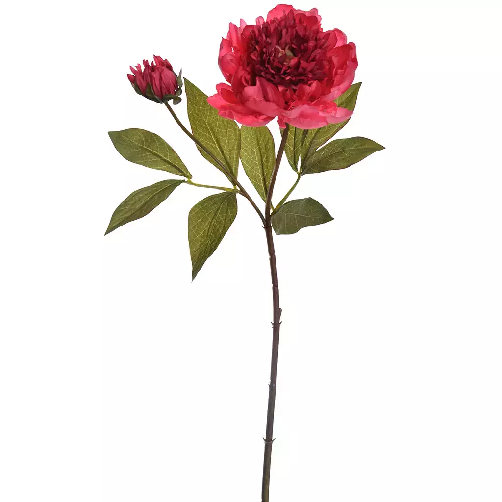 Kunstbloem Pioenroos Beauty 66cm - Roze