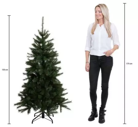 Toronto kerstboom groen - h155 x d102cm