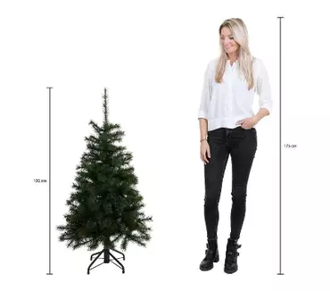 Kunstkerstboom Triumph Tree Forest frosted pine slim groen  - h120 x d69cm