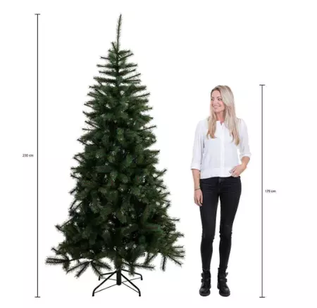 Kunstkerstboom forest frosted slim d130h230cm grn